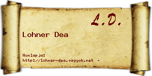 Lohner Dea névjegykártya